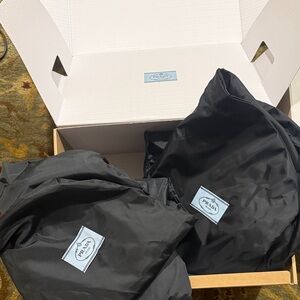 Prada Black Dust Bags with Logo Patch